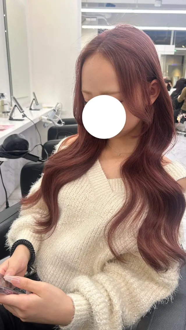 ロング ヘアカラー トリートメント 🤍透明感/韓国風/ レイヤー/優大🤍のヘアスタイル
