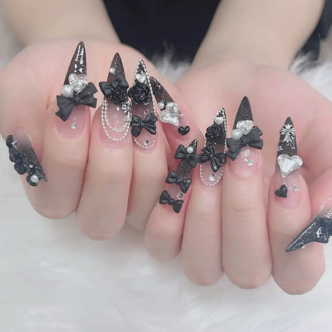 ネイル フットネイル フレンチネイル グラデーション 韓国ネイル ロングネイル ハンドネイル Hani Nail Salonのネイルデザイン