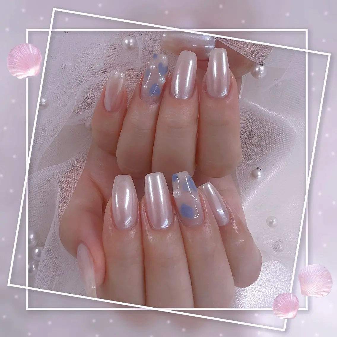 ネイル グラデーション マグネットネイル ピンク ワンホンネイル ハンドネイル Chill Nailsalonのネイルデザイン