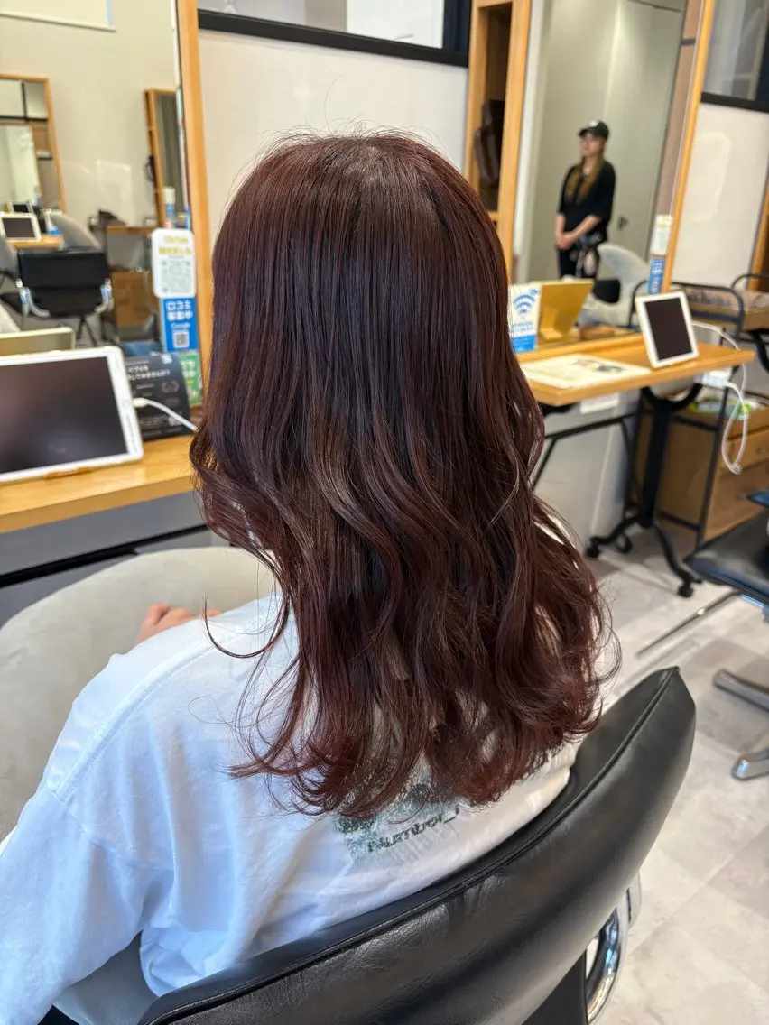 セミロング カット ヘアカラー トリートメント AKARI ♡のヘアスタイル