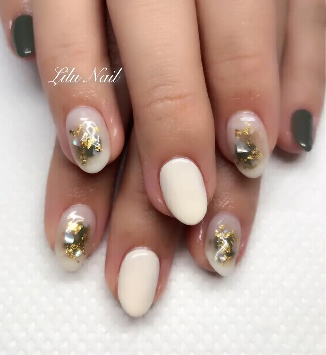 ネイル モチの良さ◉ フィルインネイル♡のネイルデザイン