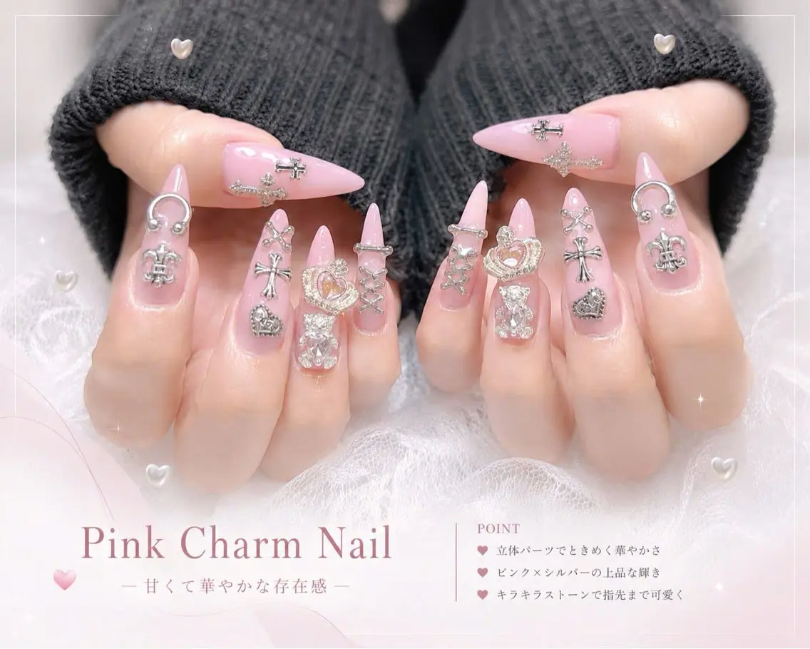 ネイル アートネイル オーロラネイル クリアネイル 長さ出し フレンチネイル ハンドネイル HOT Nail Salonのネイルデザイン