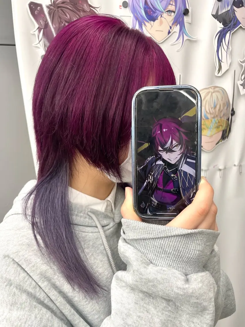 ロング カラー ヘアカラー トリートメント インナーカラー 推し ブリーチ 髪質改善のヘアスタイル