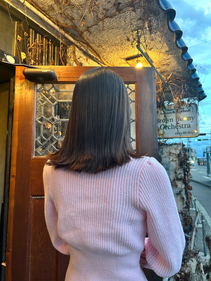 セミロング 顔周りカット レイヤーカット ローレイヤー minami 🐣のヘアスタイル