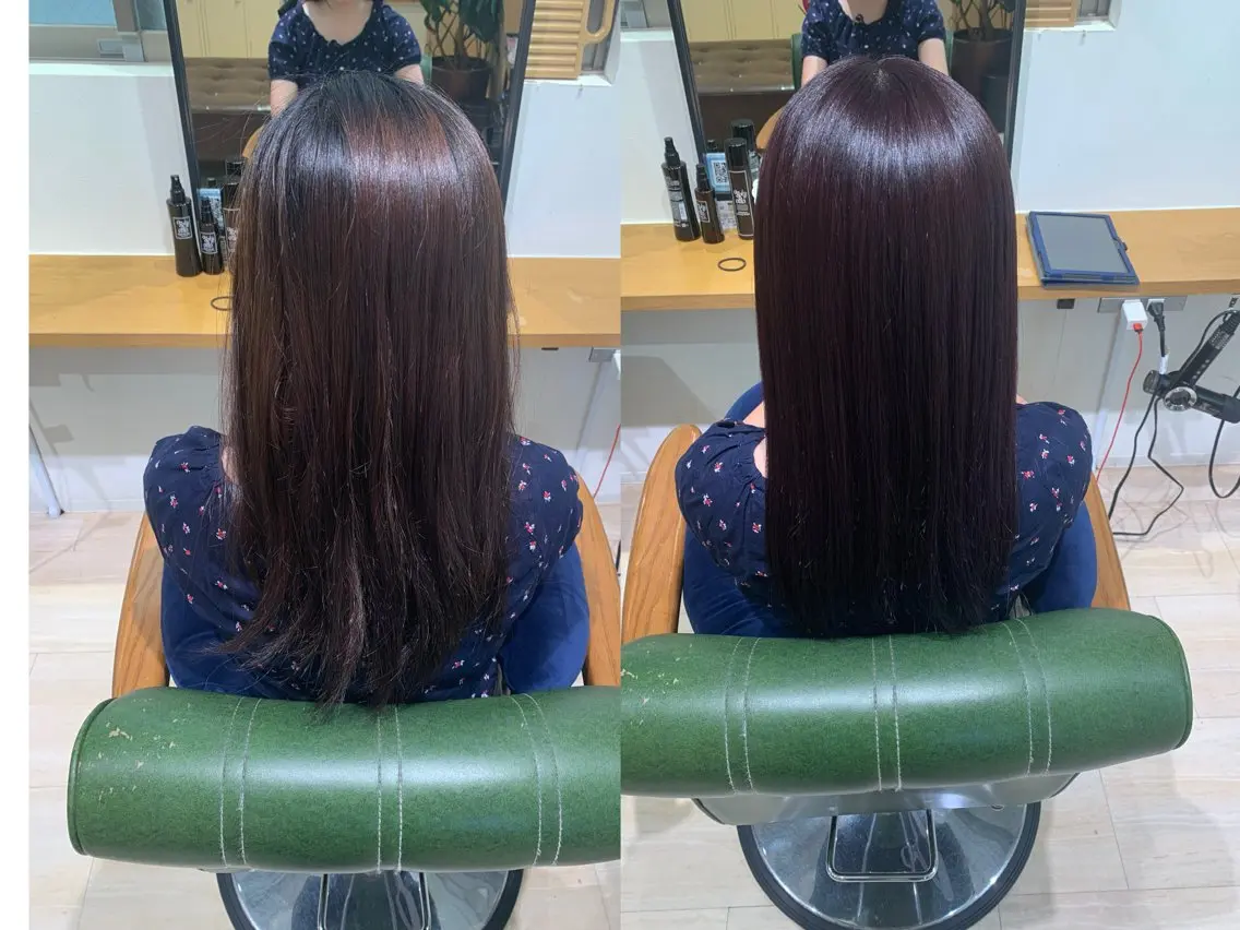 ロング カラー ピンクカラー パラッチ MIKAのヘアスタイル