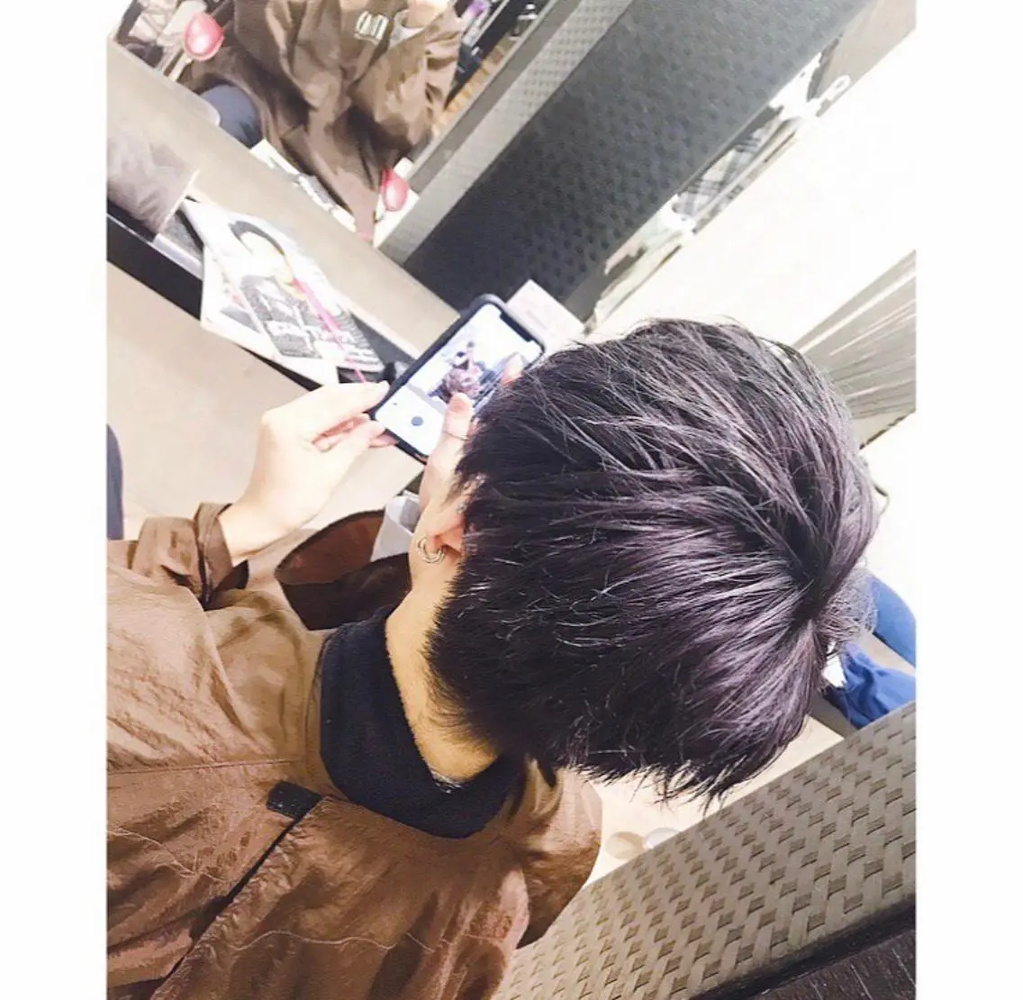 カラー メンズ アッシュ パープルアッシュ 【育休中】EARTH 荒井店HARUNAのヘアスタイル