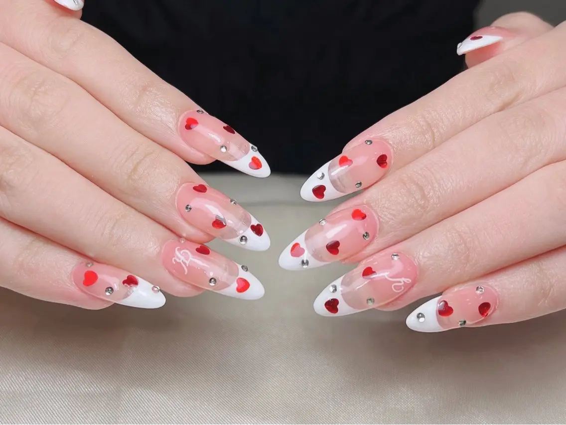 ネイル オーロラネイル ボルドー ブラウン 氷ネイル・うるうるネイル キラキラネイル ハンドネイル Sora  Nail 長さ出し専門店のネイルデザイン