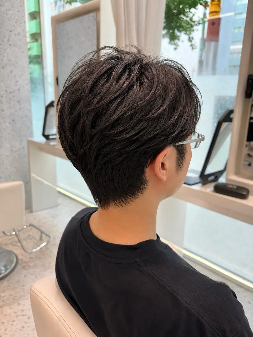 パーマ メンズ コンマヘア フェザーパーマ メンズパーマ 山田 ひかりのヘアスタイル