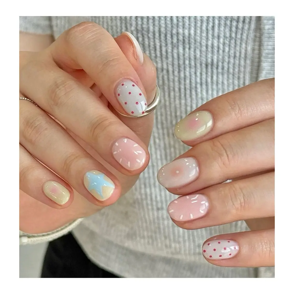 ネイル ハンドネイル ⏦Little 𐙚 Nail⏦のネイルデザイン