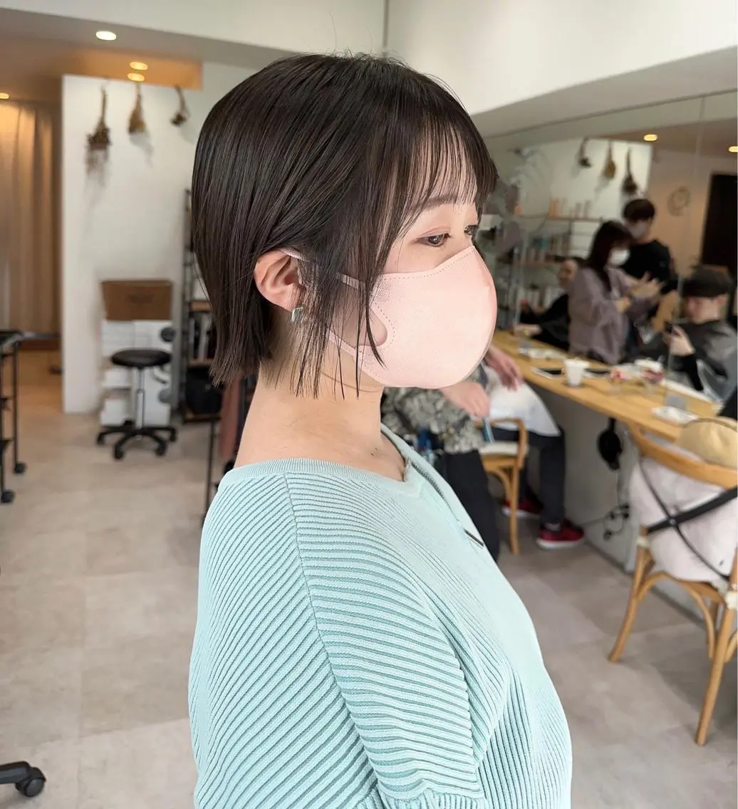 ショート ボブ ヘアカラー トリートメント ✨透明感カラー 恵比寿HAYATO✨のヘアスタイル