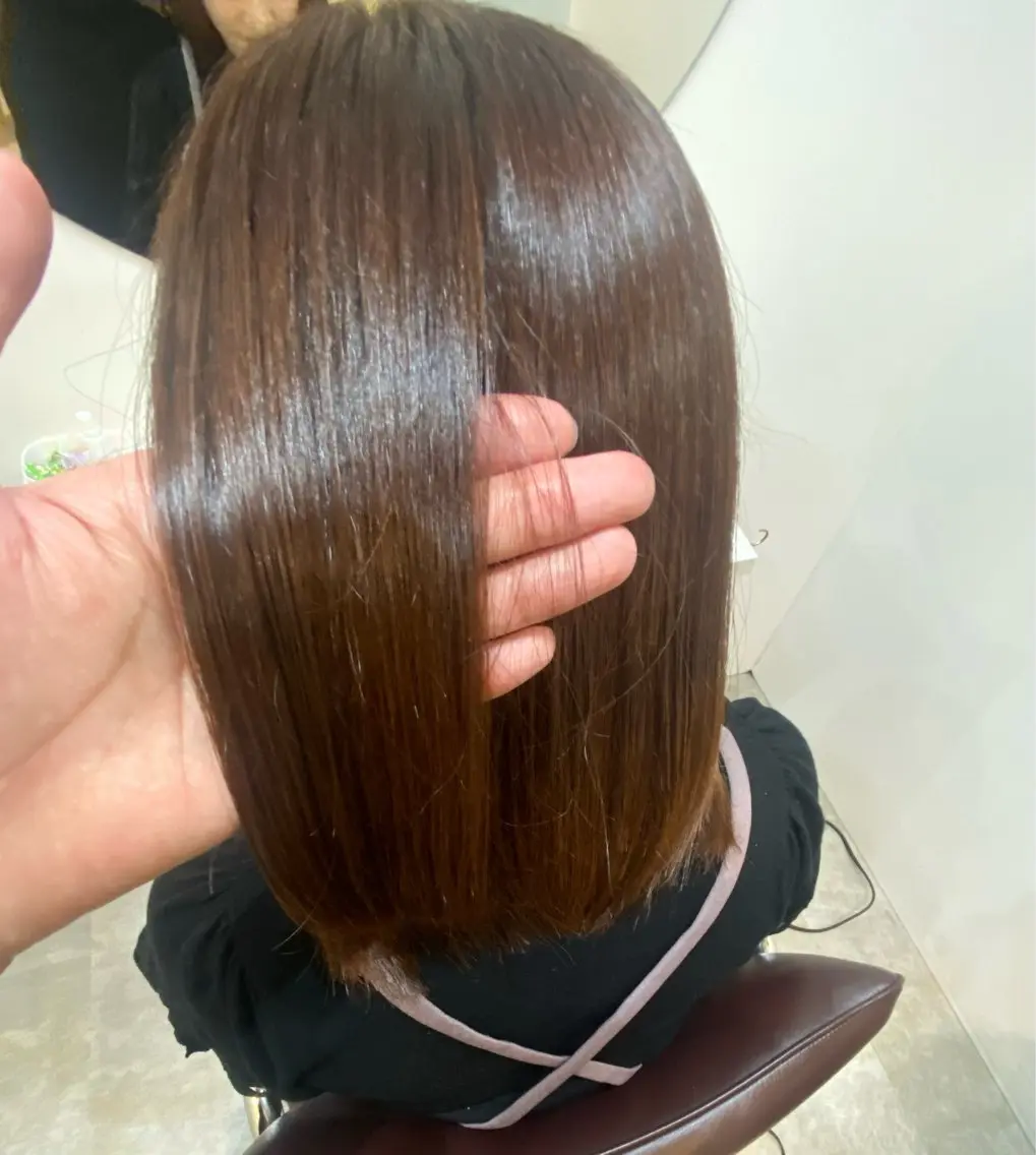 ミディアム カラー カット ヘアカラー トリートメント 艶髪　韓国ヘア　特化 Zina北千住　阿部のヘアスタイル