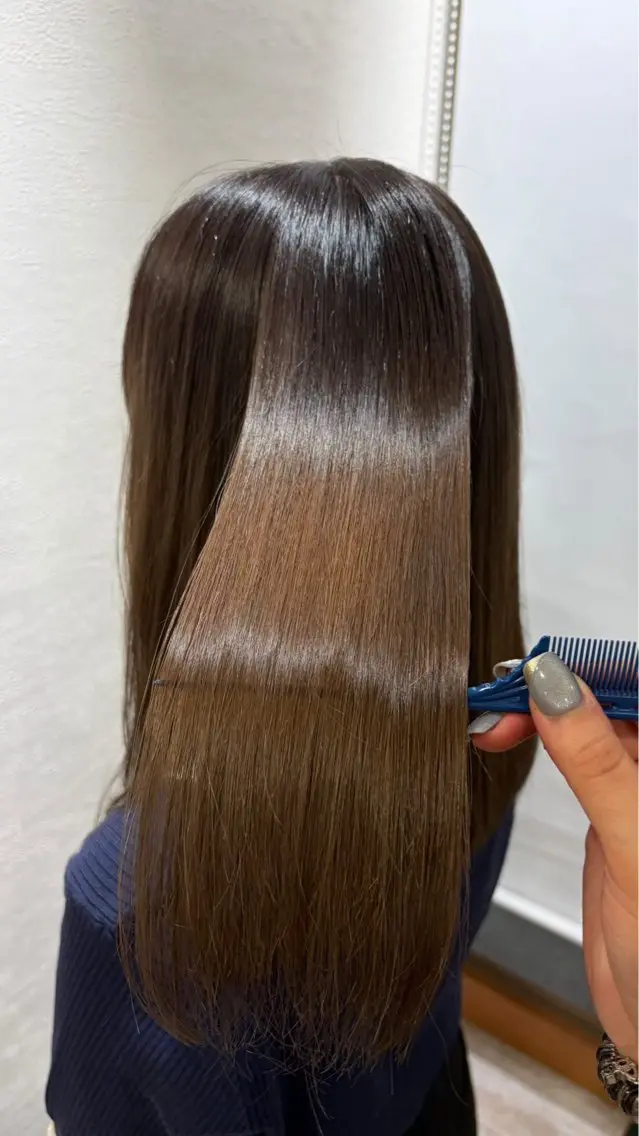 ロング 縮毛矯正 小野 眞白のヘアスタイル