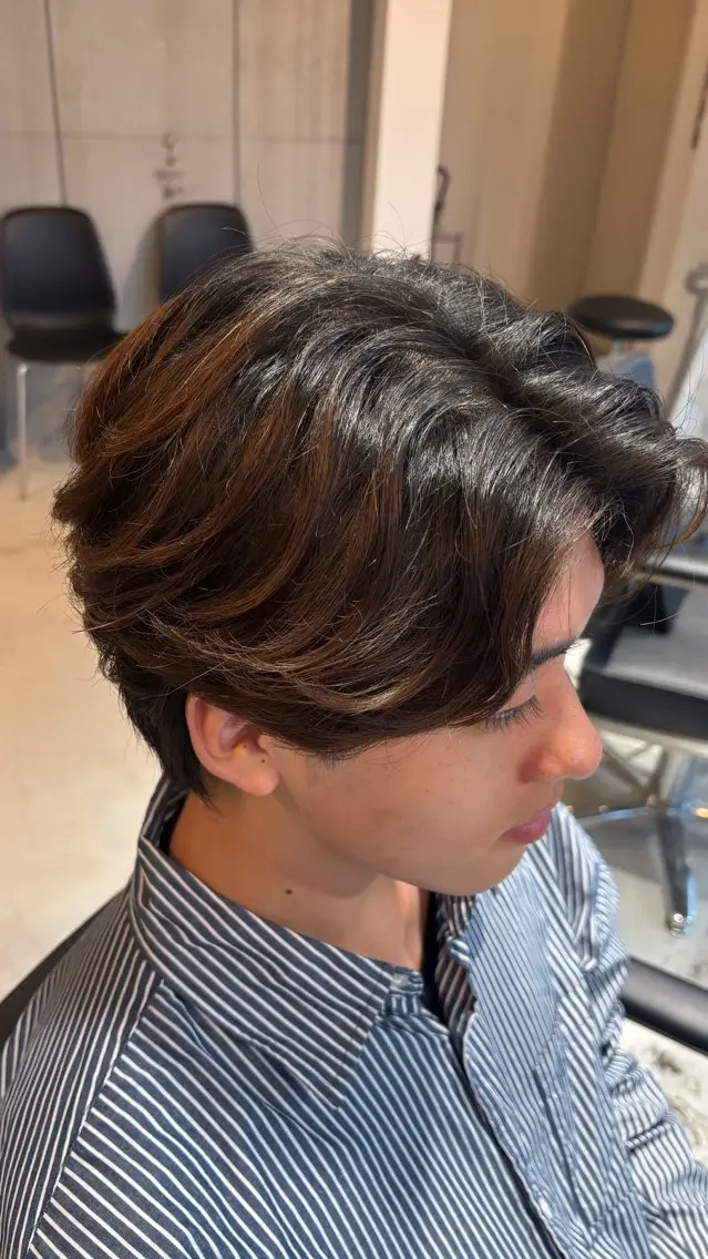 パーマ メンズ カット パーマ 宮本 亜依のヘアスタイル