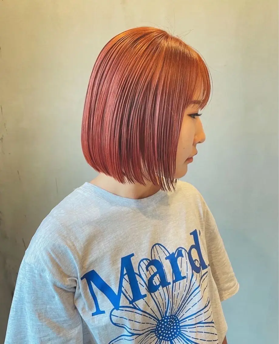 ショート 草野ゆずき⌇縮毛矯正 ⌇Wカラー⌇レイヤーのヘアスタイル