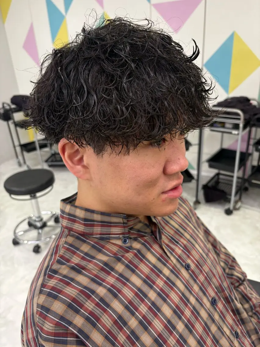 パーマ メンズ カット パーマ 🫧暖色カラー🫧/ Masaruのヘアスタイル