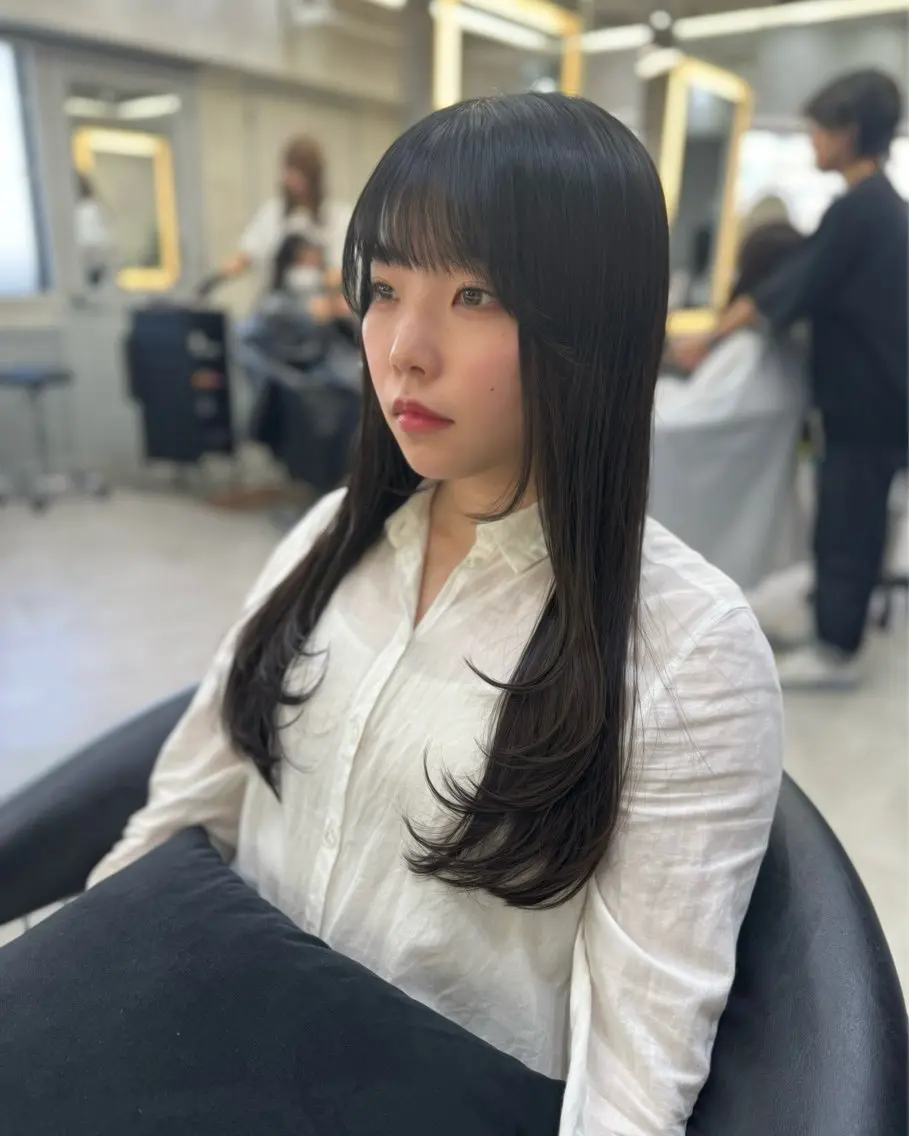 セミロング 池袋/韓国/レイヤー 髪質改善/村上けいとのヘアスタイル