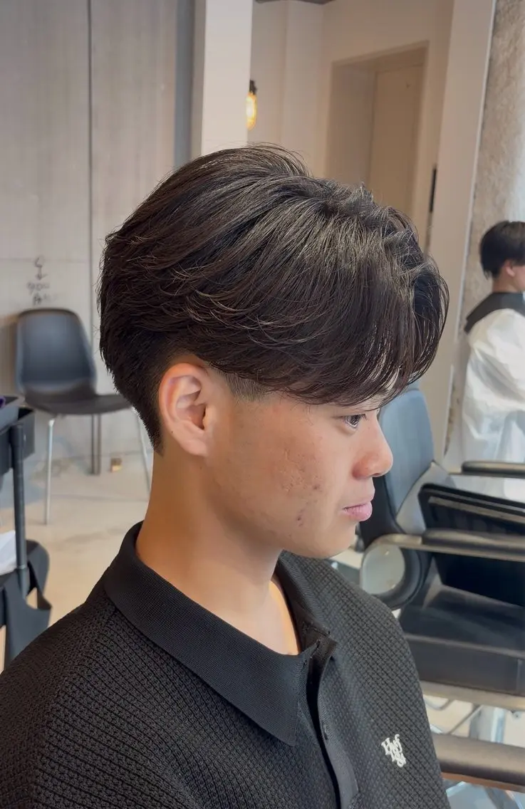 パーマ メンズ カット パーマ 小島 希星のヘアスタイル