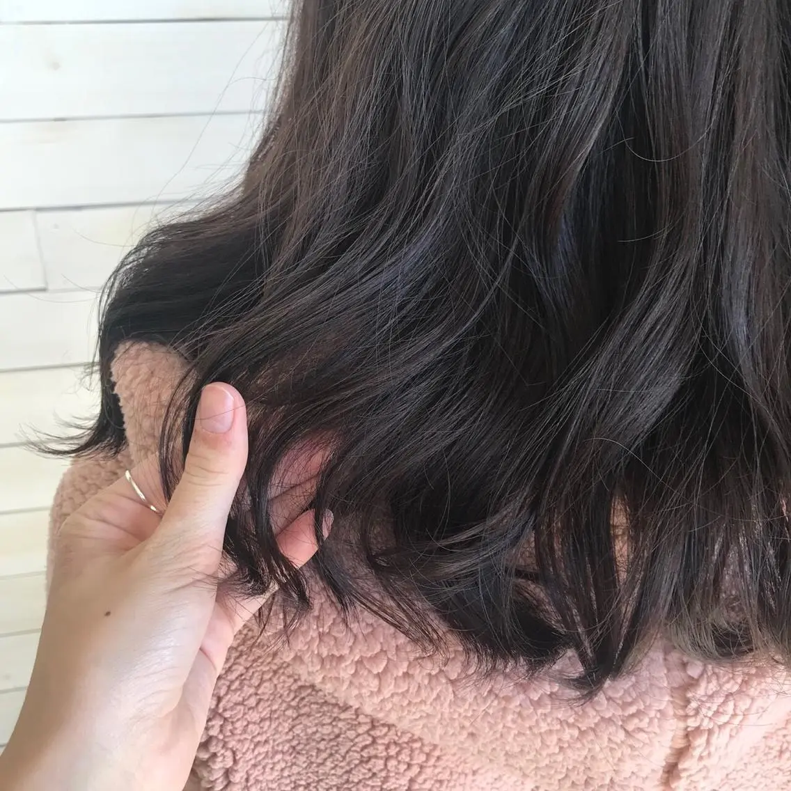 カラー ブリーチ 透明感カラー ブリーチなしカラー 黒田瀬奈/ボブ まろやかベージュのヘアスタイル