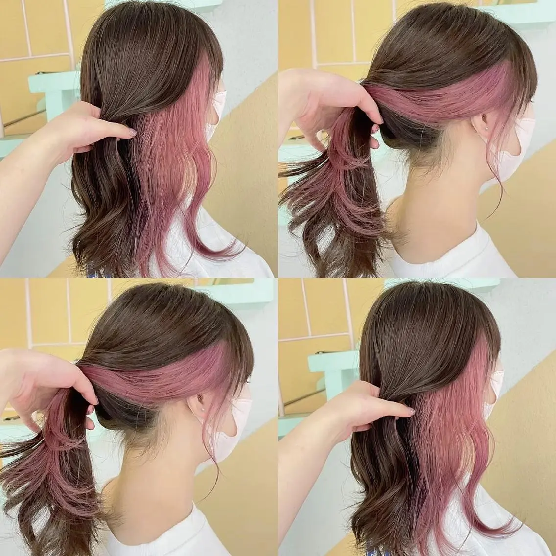 カラー ヘアカラー トリートメント 渋谷:インナーカラー ／🍒エリカ🍒のヘアスタイル