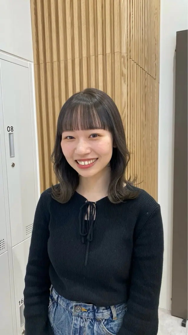 ミディアム カラー ヘアアレンジ カット ヘアカラー トリートメント Hatanaka Airiのヘアスタイル