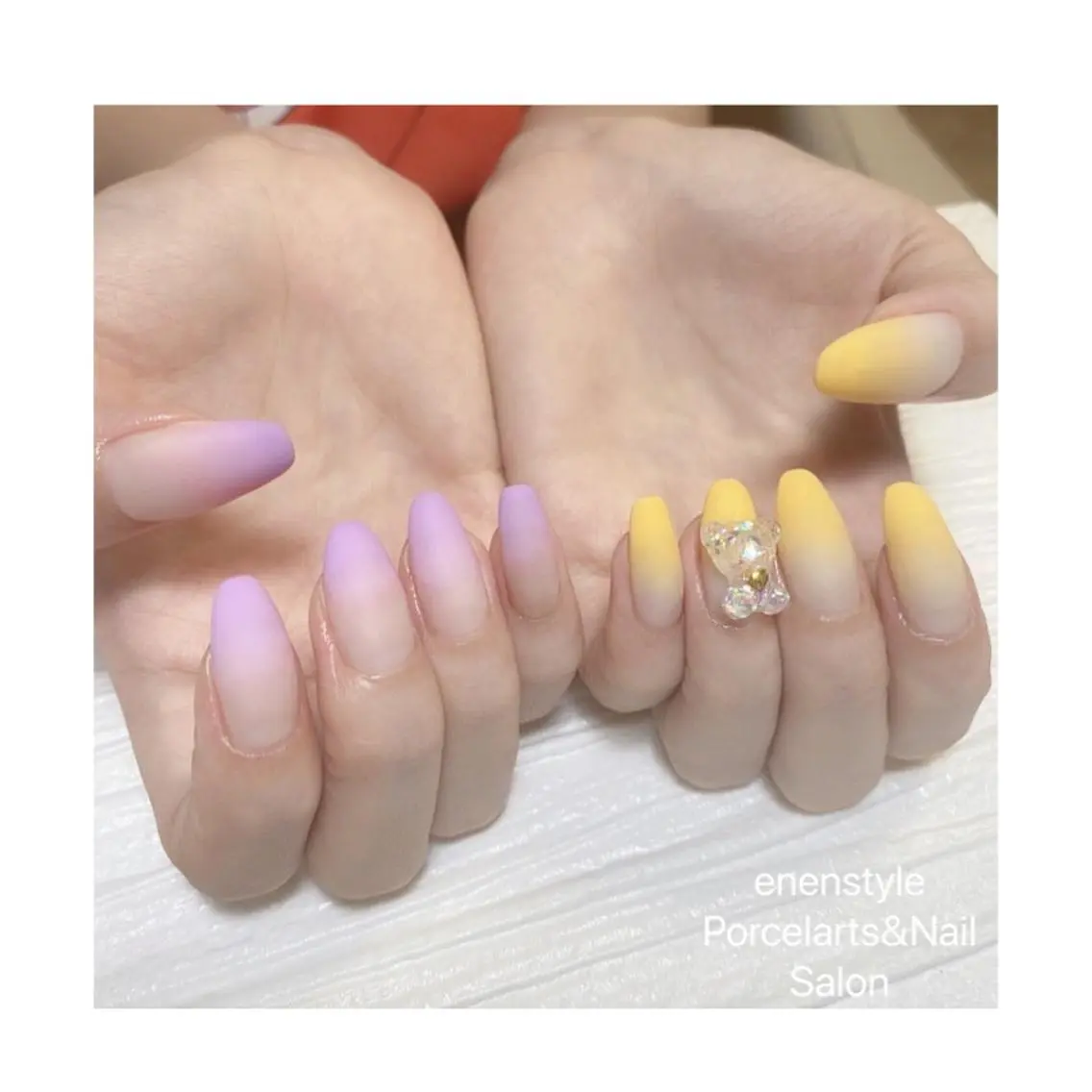 ミディアム ネイル ハンドネイル 🐾enen style 🐾のネイルデザイン