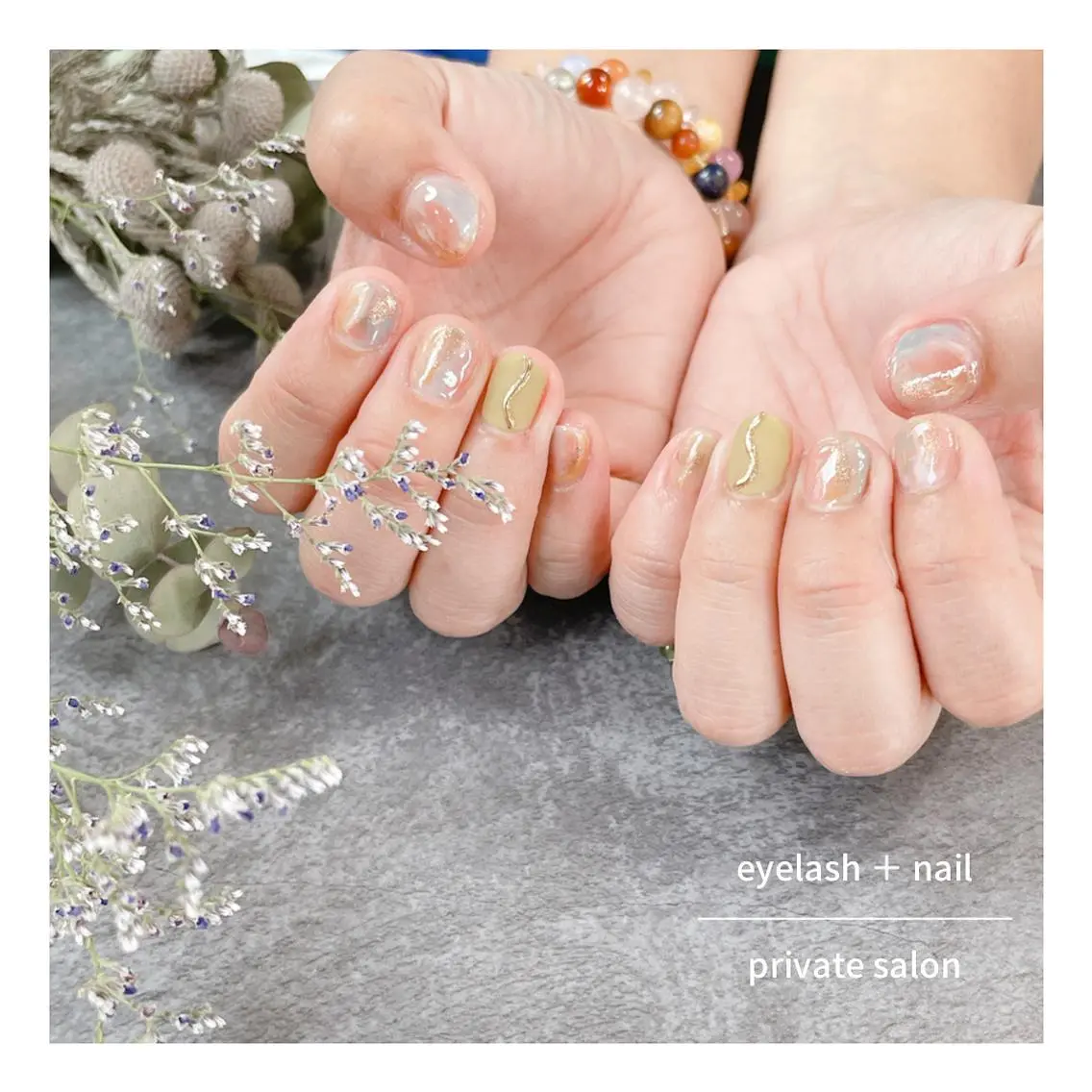 ネイル ニュアンスネイル 春ネイル ＆ nailのマツエク・マツパデザイン