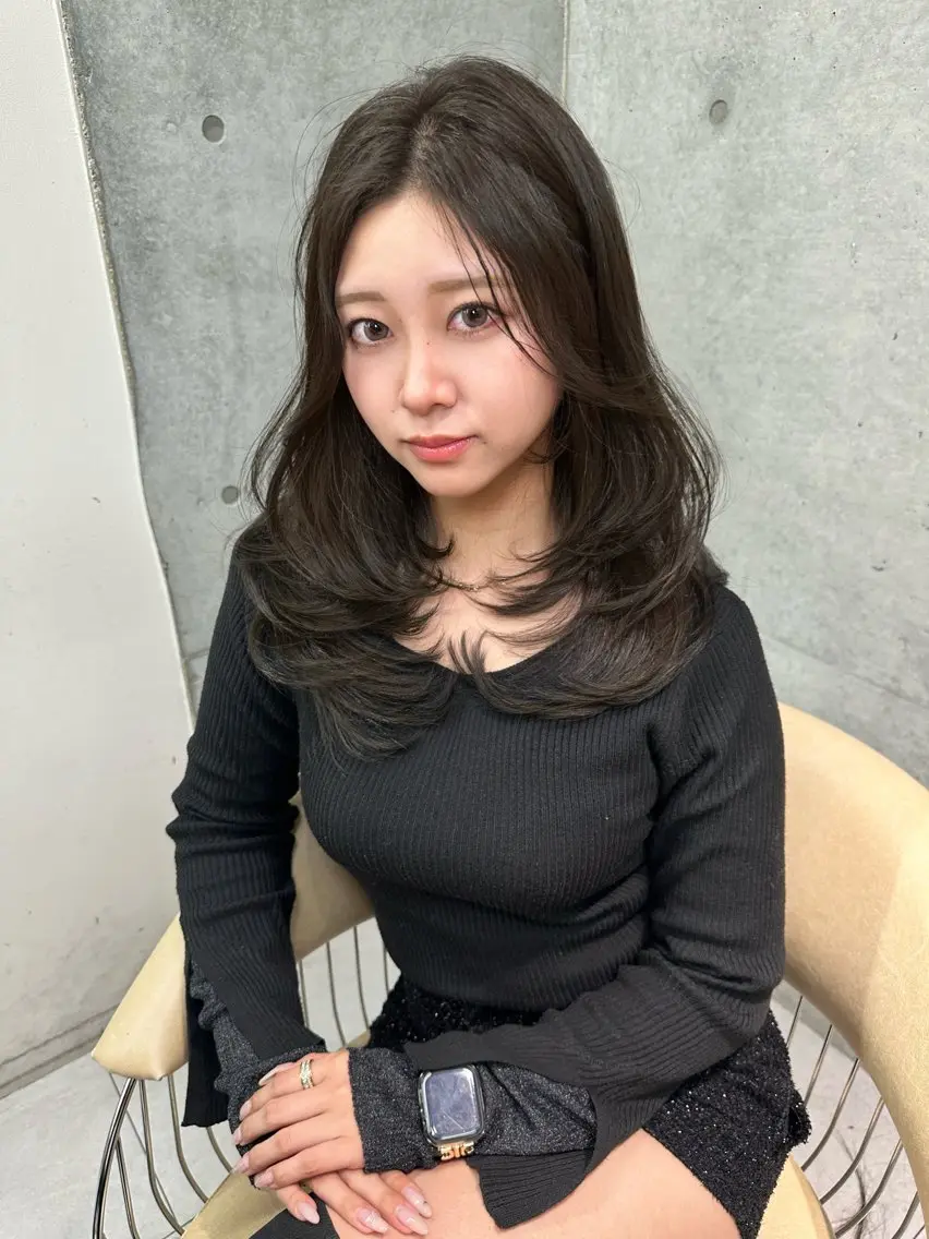 セミロング カット ヘアカラー トリートメント 《髪質改善✖️オリー ブ🧸》小嶋拓也のヘアスタイル