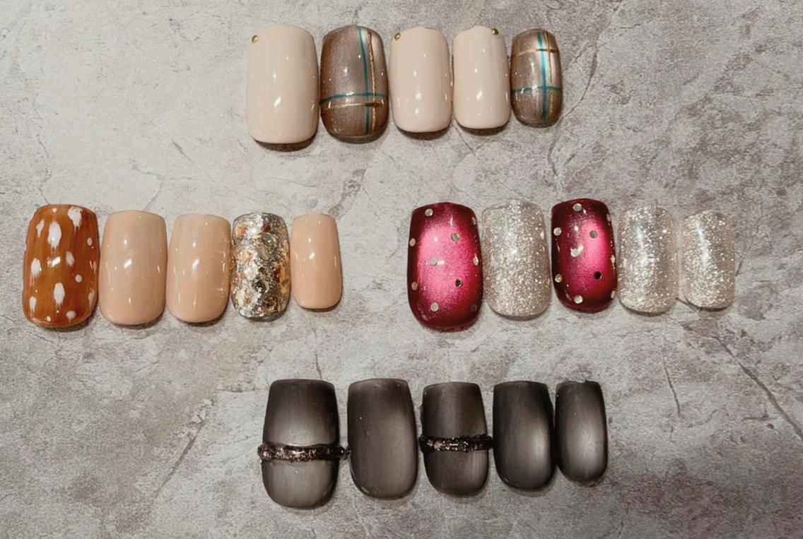 ネイル フラッシュネイル マグネットネイル ハンドネイル Nail Salon Lindaのネイルデザイン