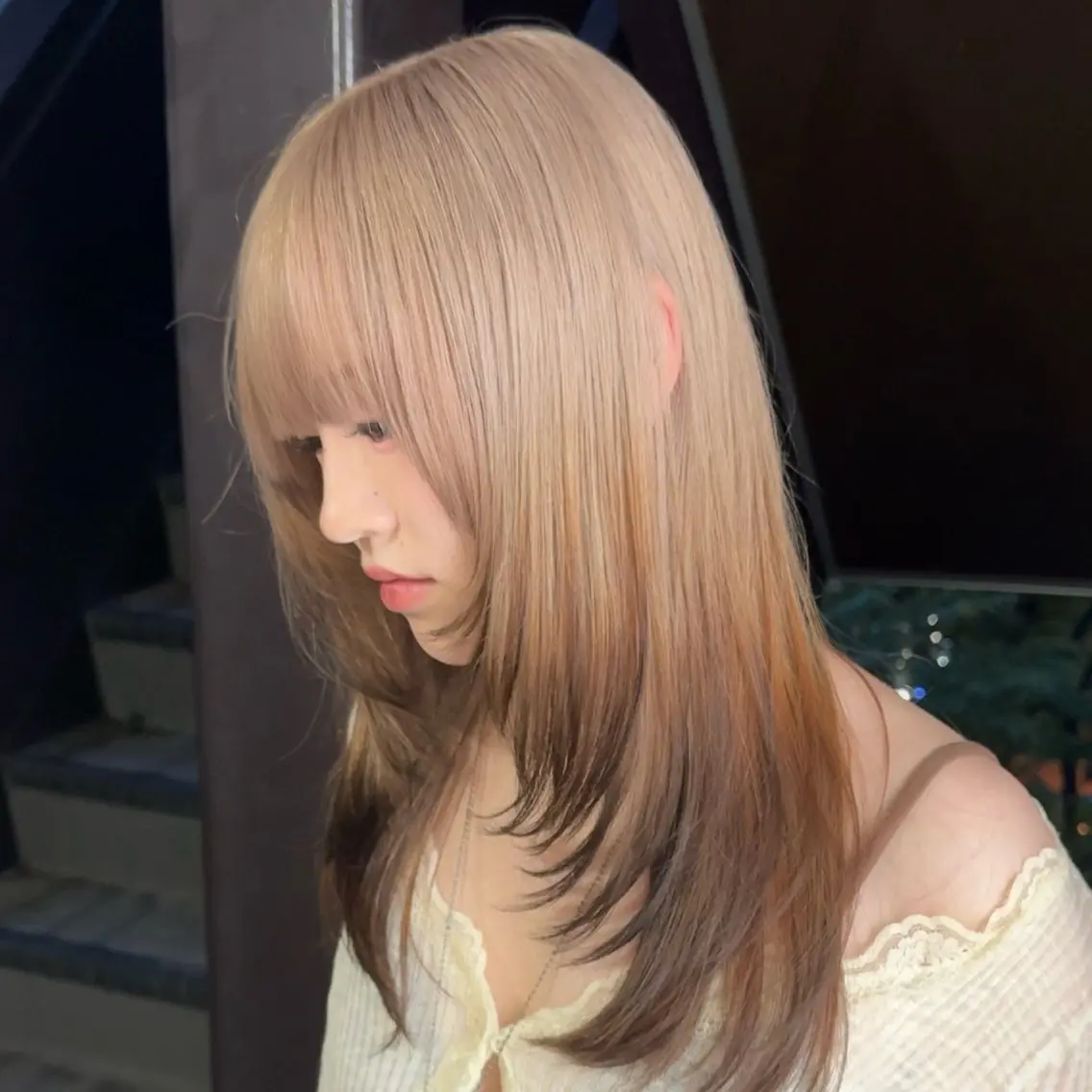 ロング カラー ベージュカラー ブリーチ ケアブリーチ 透明感カラー デザインカラー カット ヘアカラー トリートメント ブリーチ ハイトーン 特化🌈フジタハルキのヘアスタイル