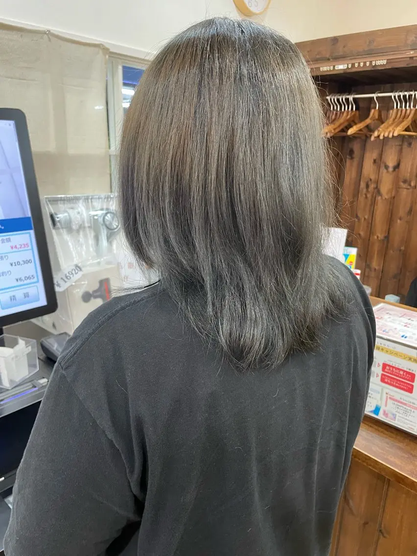 カラー 黒髪 ブルーカラー ブルーブラック ヘアカラー 🦋メンズカット/パ ーマモデル紀輔🦋のヘアスタイル