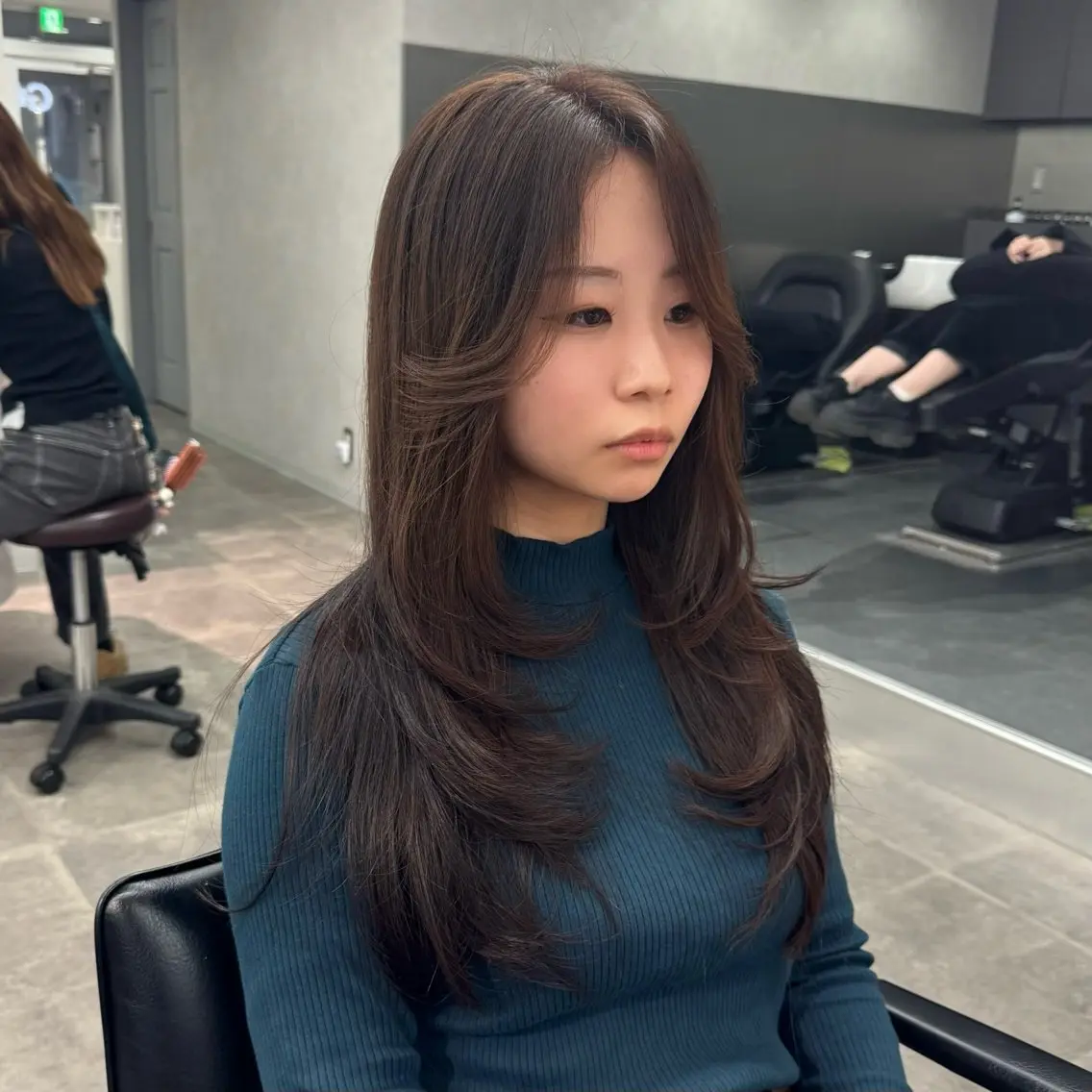 ロング カット ヘアカラー 韓国特化🇰🇷千葉 /レイヤーカット竜生のヘアスタイル