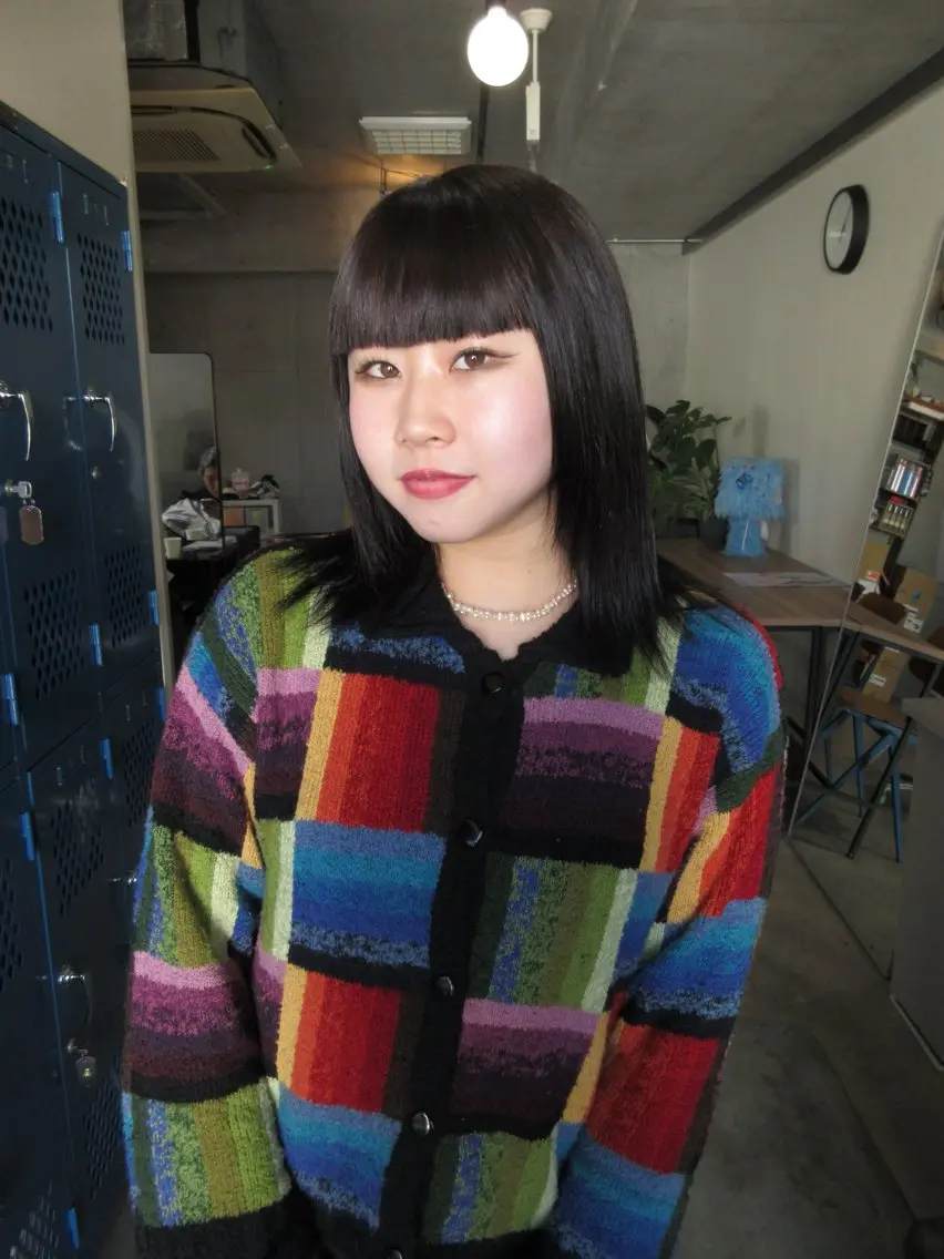 ミディアム 髪質改善 トリートメント 酸性ストレート トリートメント レイヤーカット\ウル フ　chinatsuのヘアスタイル