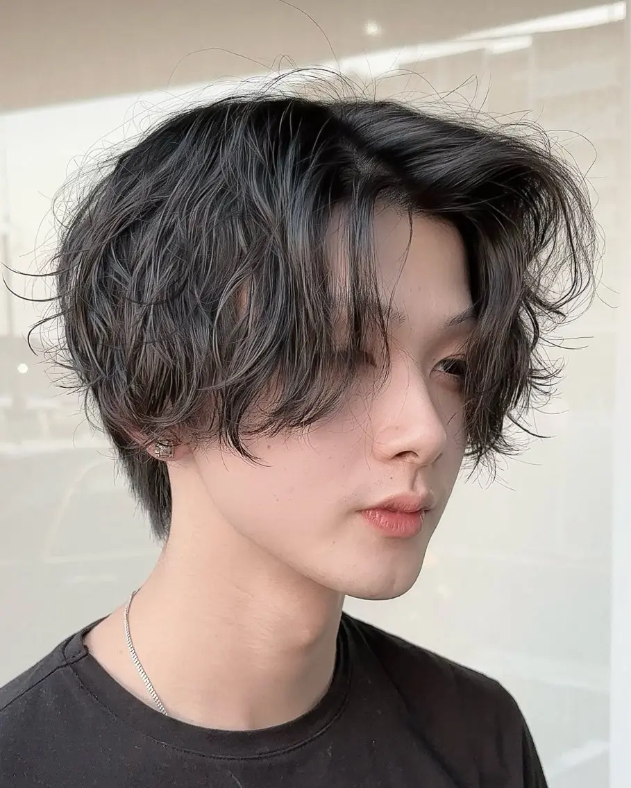 メンズ ✨ブリーチなし✨ 🫧透明感カラー🫧のヘアスタイル