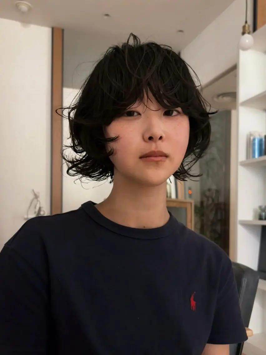 ミディアム ミディアムパーマ ボブ レイヤーカット 梅田/中崎町/パーマ TAIYOのヘアスタイル