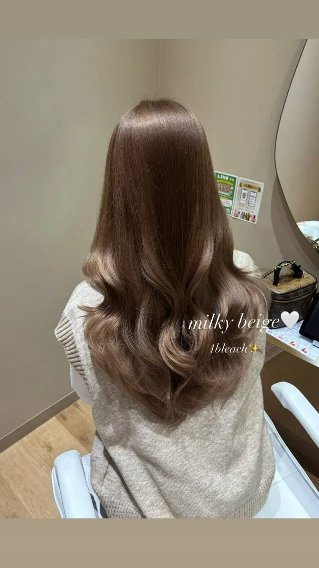 ロング カラー ベージュカラー KANON 透明感カラー🎀のヘアスタイル