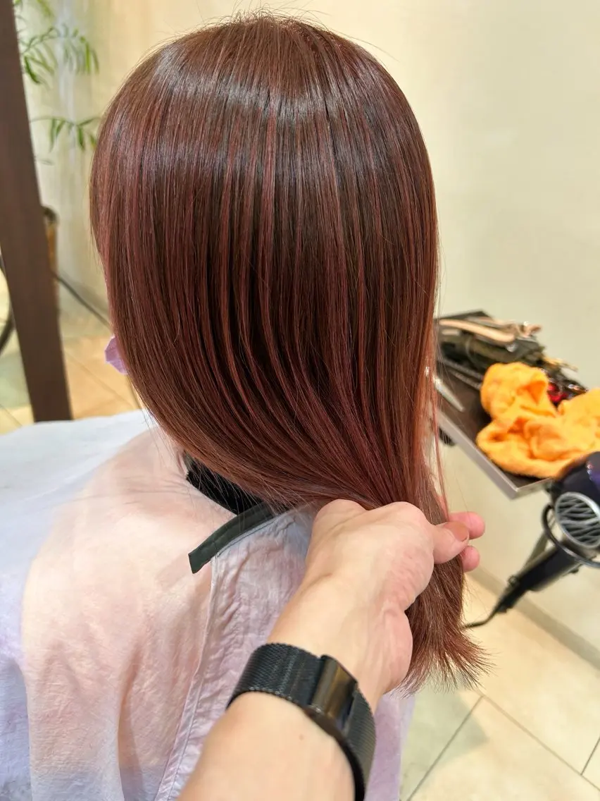 セミロング カラー ヘアカラー トリートメント 甲斐 司のヘアスタイル