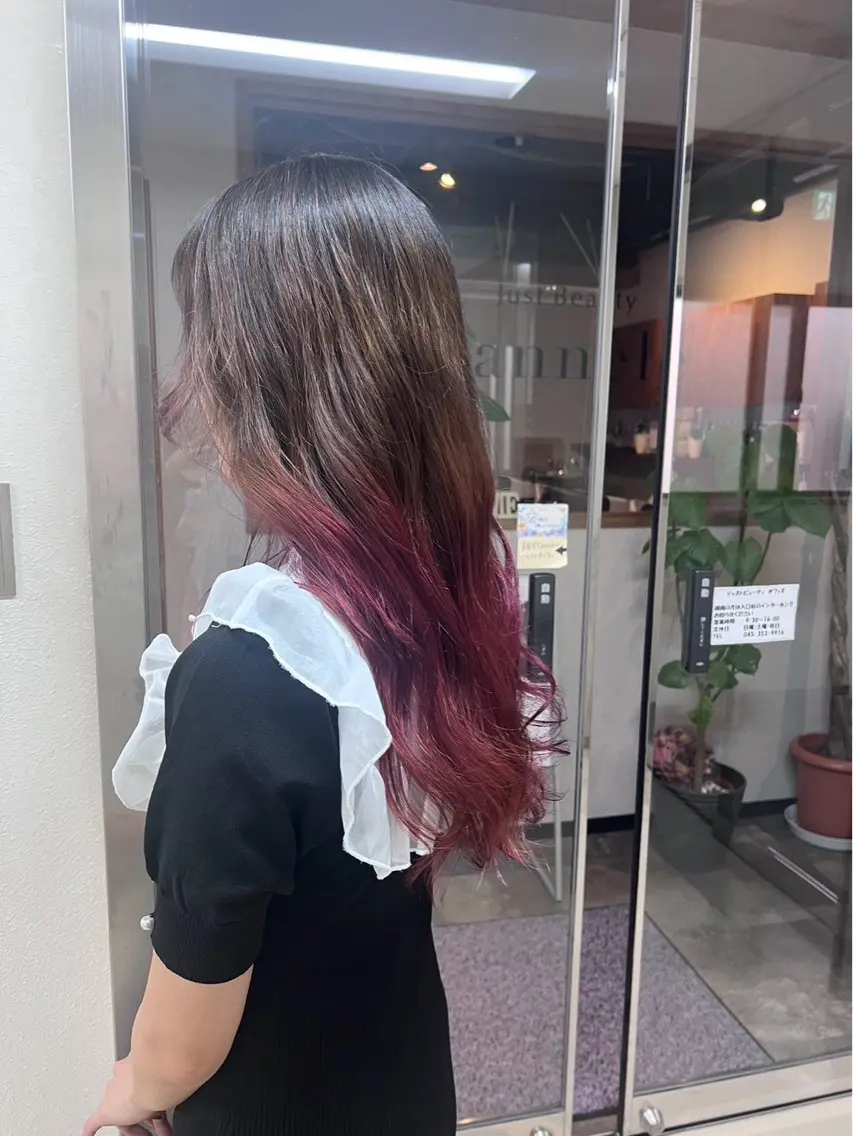 セミロング カラー ダブルカラー ヘアカラー 髪質改善/ブリーチ 田代 龍我のヘアスタイル