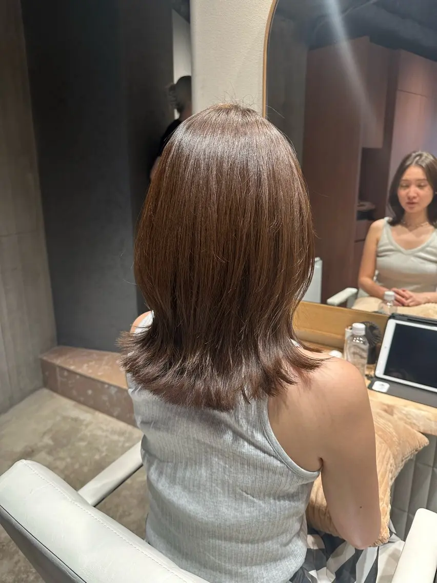 ミディアム 似合わせカット カット ヘアカラー トリートメント 骨格診断/宮澤瑞穂 ボブ/レイヤー/銀座のヘアスタイル