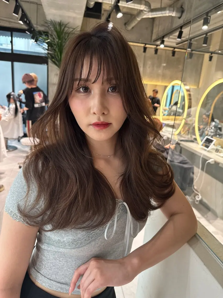 ロング レイヤーカット ロング ヘアカラー トリートメント 石川直樹 似合わせカット✨のヘアスタイル