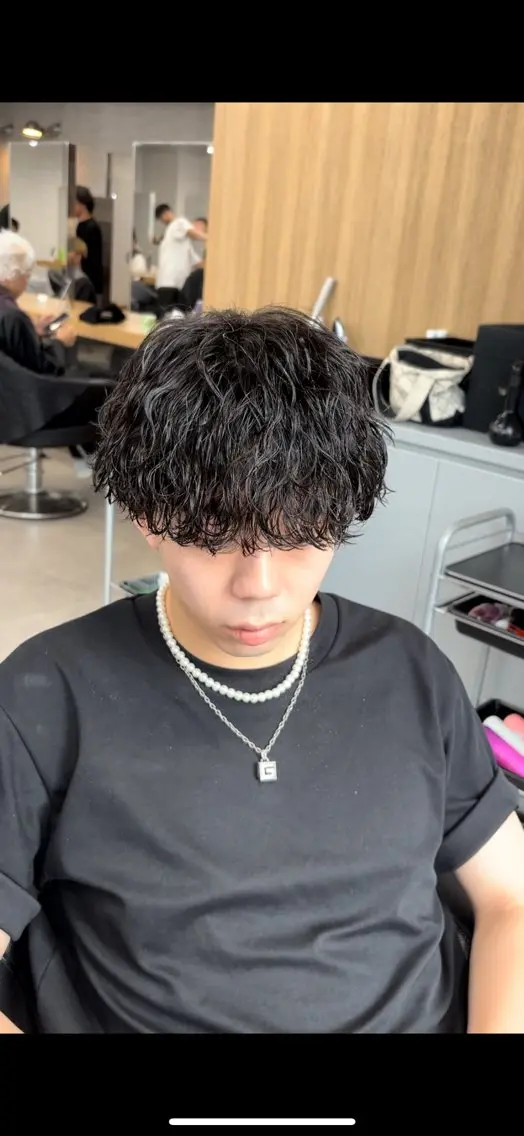 パーマ メンズ カット パーマ ヘッドスパ ヘアセット 🔥メンズカット＋ パーマの達人🔥のヘアスタイル