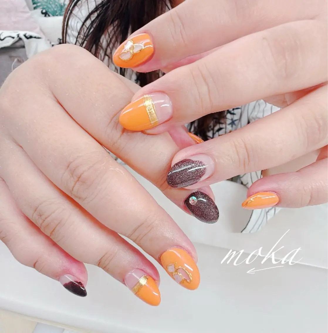 ネイル ハンドネイル ハンドケア 胡蝶蘭レディースサロ ンNailMOKAのネイルデザイン