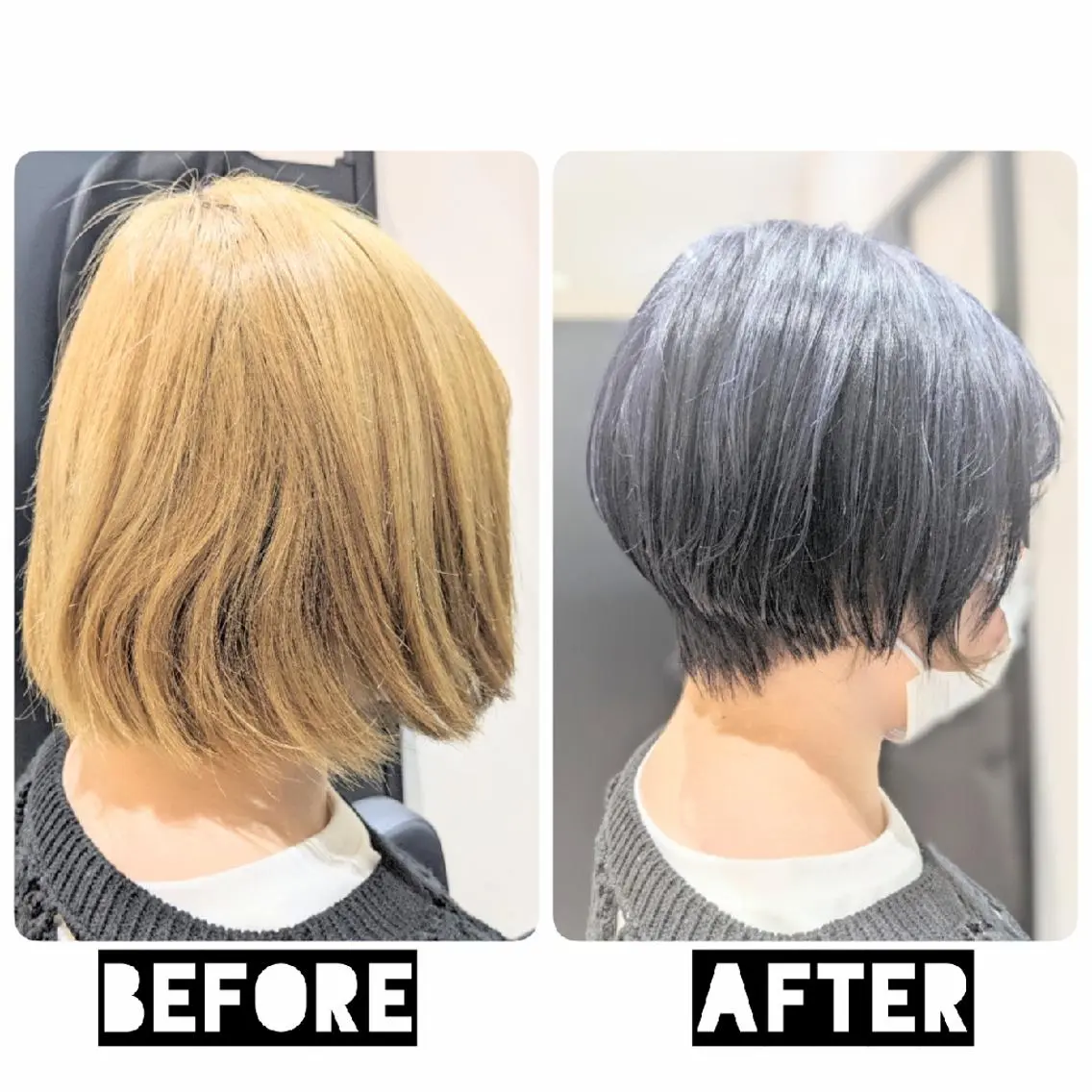 ショート カラー パーマ ヘアアレンジ カット ヘアカラー 心斎橋/難波ショート 白髪ぼかし 中尾のヘアスタイル