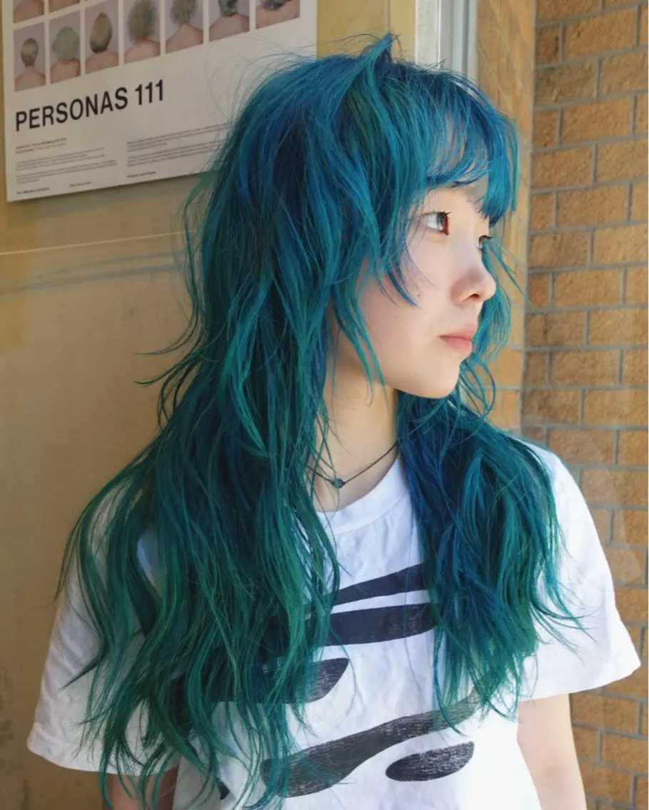 ロング カラー ブリーチ ヘアカラー 池田 早希のヘアスタイル