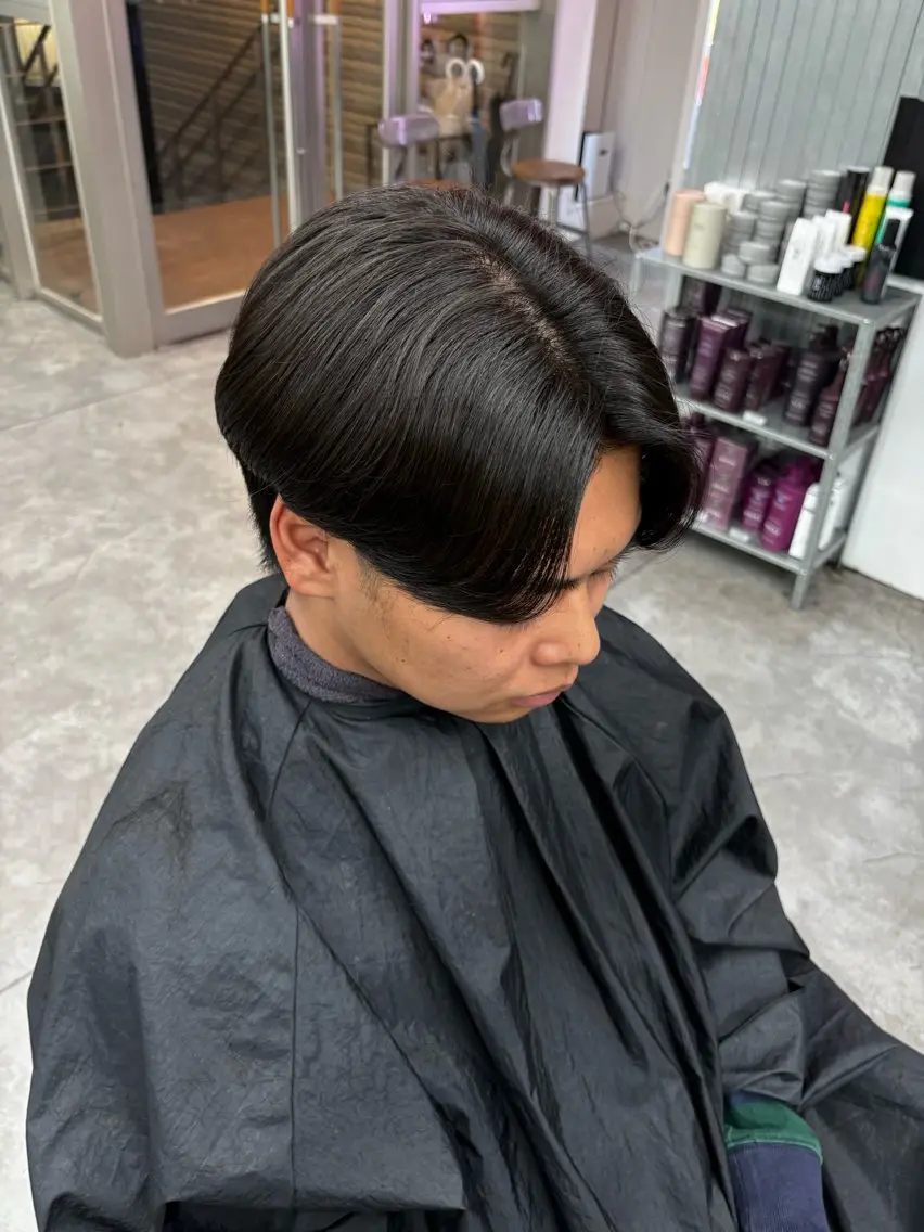 ミディアム カラー パーマ メンズ カット ヘアセット 🔥最強メンズ特化/ パーマの達人🔥風見のヘアスタイル