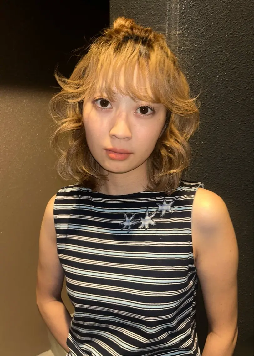 ミディアム 名古屋栄/ブリーチ/ ボブ🧃木下桃嘉のヘアスタイル