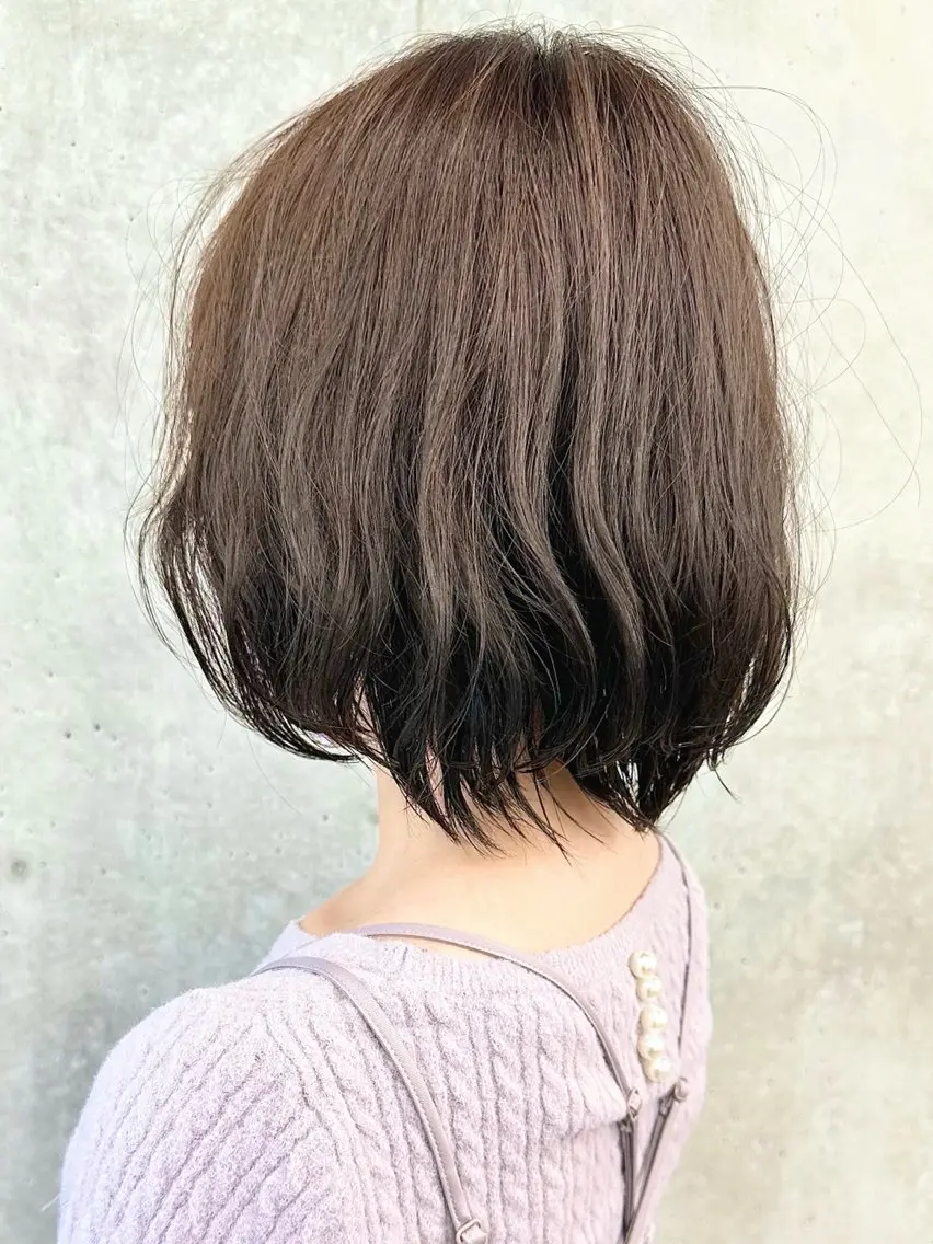 ミディアム ボブ/ゆるふわ ボブパーマ/とういのヘアスタイル