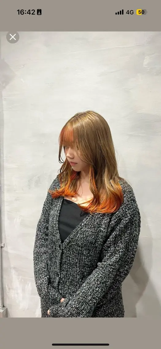 ロング カラー ヘアカラー 佐伯 美麗のヘアスタイル