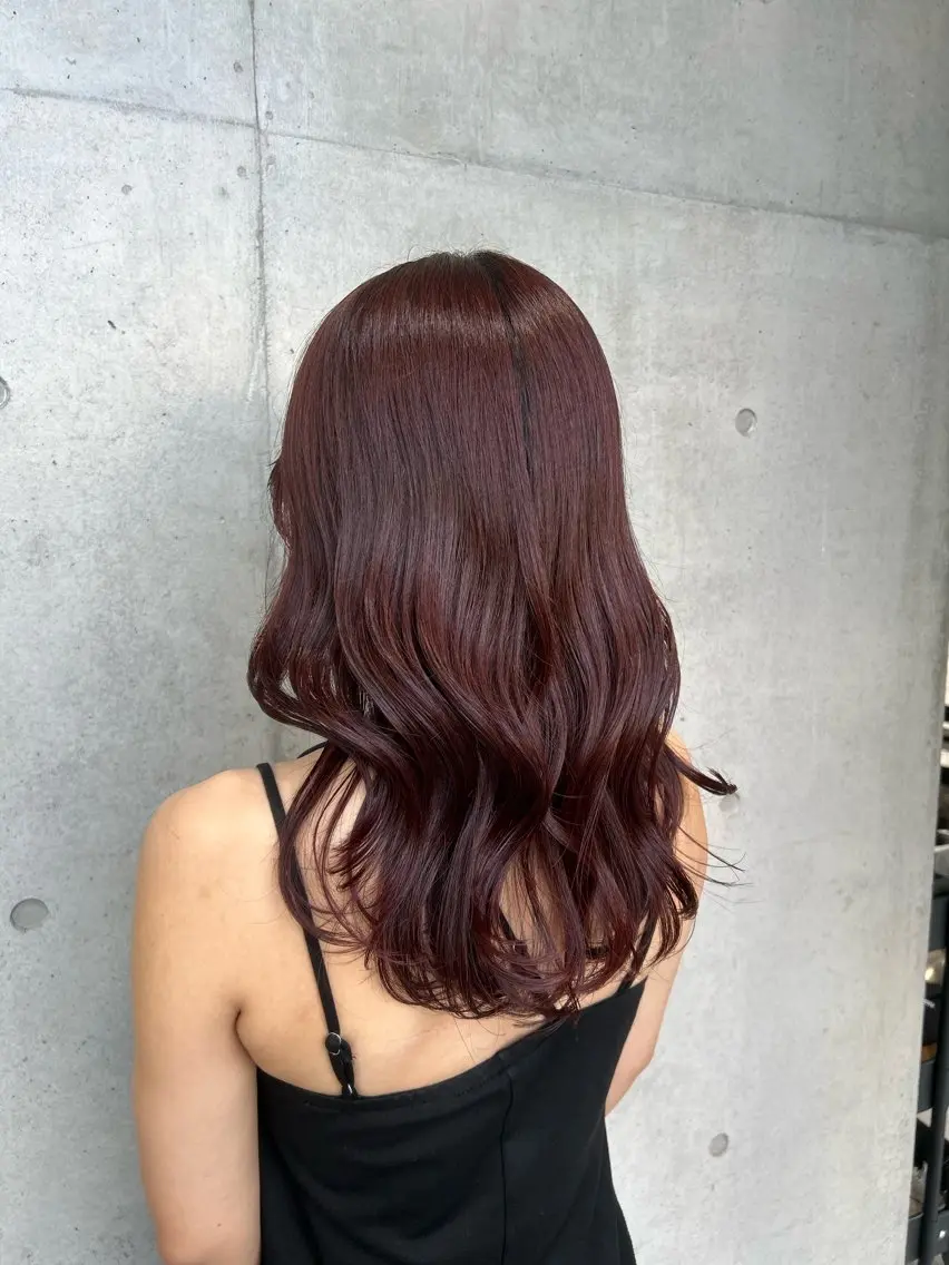 ミディアム カラー ヘアアレンジ カット ヘアカラー トリートメント ボブ艶モテカラー🫧 カリンのヘアスタイル