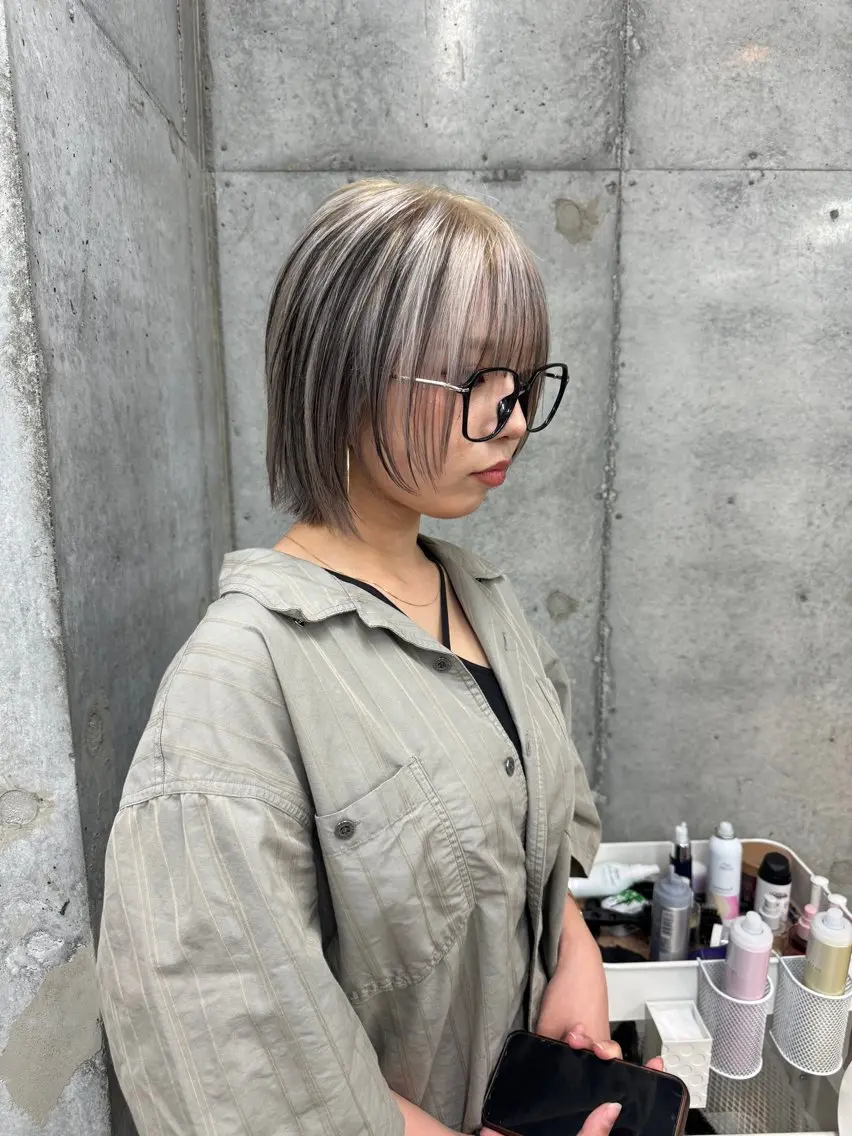 ショート ボブ/レイヤーカット 縮毛矯正/コウキ新宿のヘアスタイル