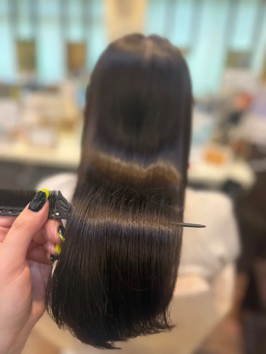 ロング 縮毛矯正 縮毛矯正 Olive 南森町店 酸性縮毛矯正のヘアスタイル